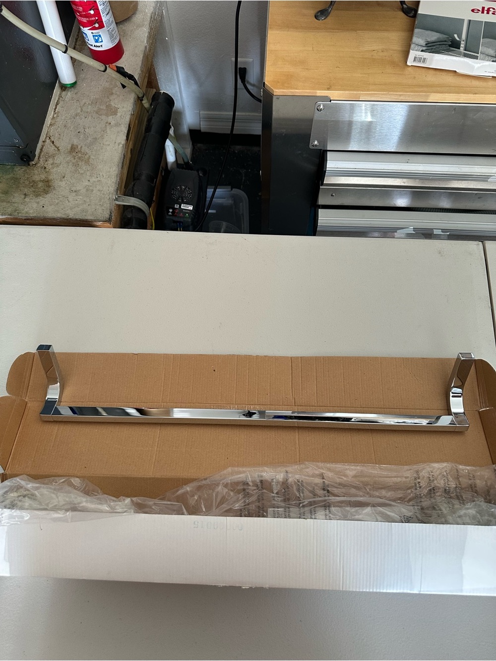 NWT Kohler Chrome Modern Towel Bar - Sleek Straight Design